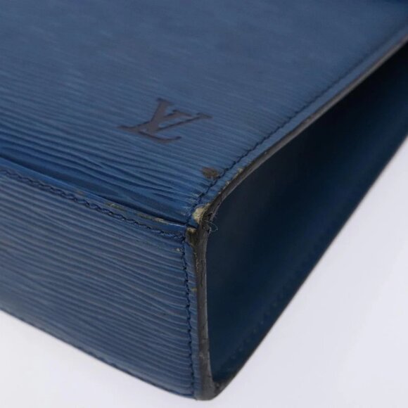 LOUIS VUITTON Epi Malesherbes Hand Bag Blue - Picture 8 of 14